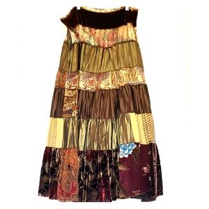 Textured and Patterned Fabric Skirt